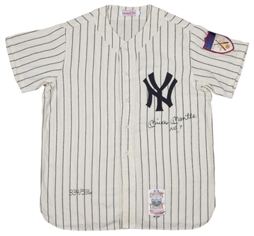 Mickey Mantle Autographed New York Yankees Cooperstown Mitchell & Ness Flannel Jersey LE 334/536 (UDA)